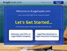 Tablet Screenshot of 4legalleads.com